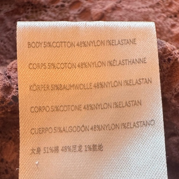 NWT FREE PEOPLE~Samantha Lace Muscle Tee Cowl Neck Sleeveless Oversized Fit Sz S - Picture 10 of 11